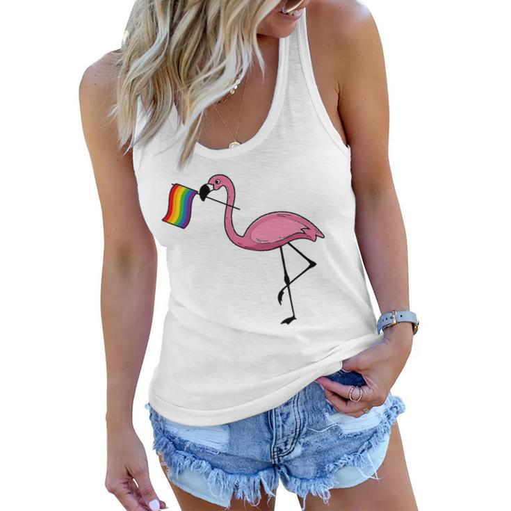 Flamingo Lgbt Flag  Cool Gay Rights Supporters Gift Women Flowy Tank