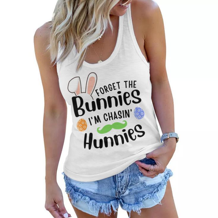 Forget The Bunnies Im Chasing Hunnies Funny Boys Easter Gift Women Flowy Tank