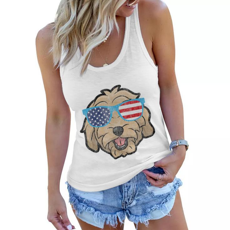 Goldendoodle Mom & Dad  Goldendoodle 4Th Of July  Women Flowy Tank