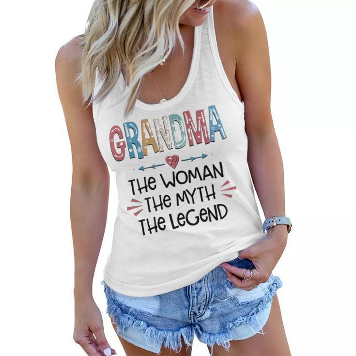 Grandma Gift   Grandma The Woman The Myth The Legend Women Flowy Tank