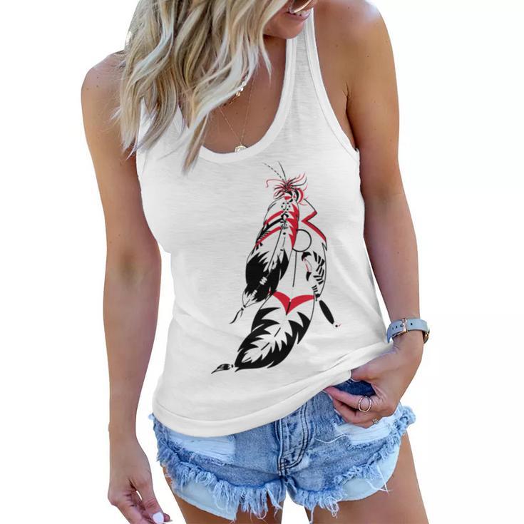 Huchnon Native American Tribe V6 Women Flowy Tank