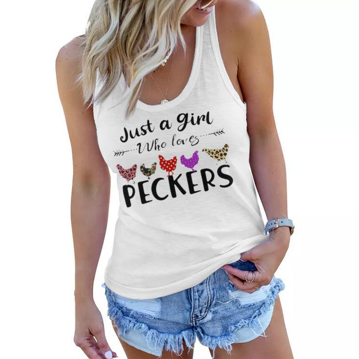 Just A Girl Who Loves Peckers 863 Shirt Women Flowy Tank
