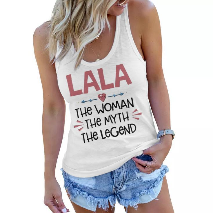 Lala Grandma Gift   Lala The Woman The Myth The Legend Women Flowy Tank