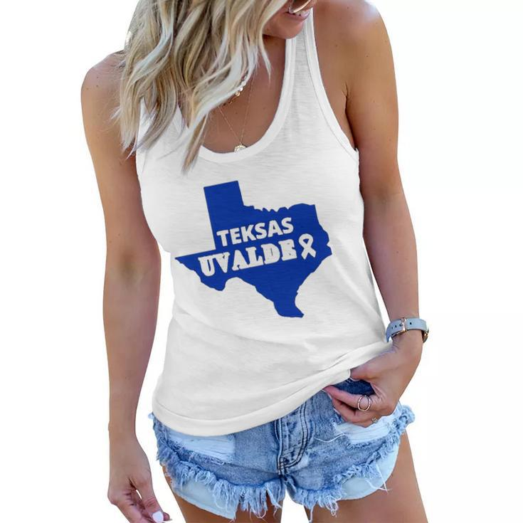 Texas Uvalde Pray For Texas Texas Map Women Flowy Tank