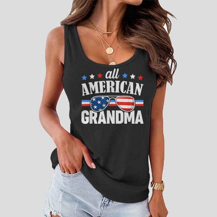All American Grandma 4Th Of July Usa Family Matching Outfit Women Flowy Tank