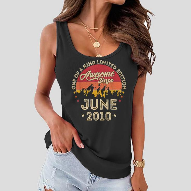 Awesome Since June 2010 Vintage 12Th Birthday V2 Women Flowy Tank