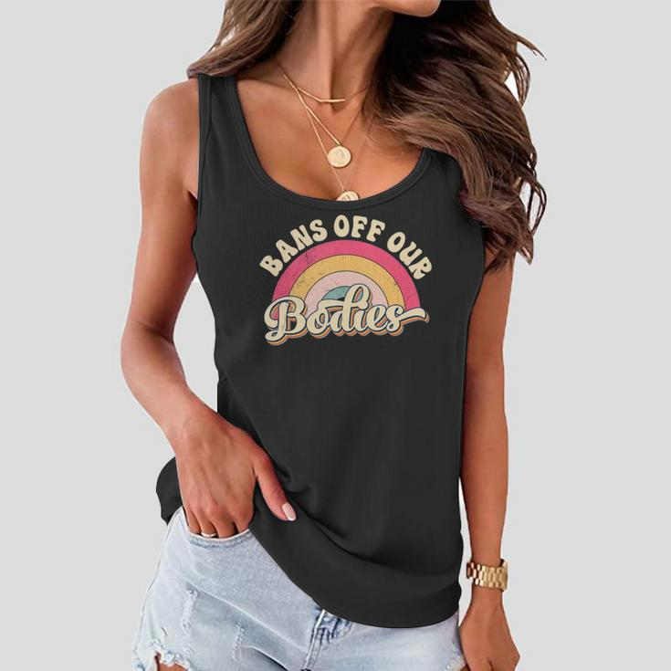 Bans Off Our Bodies Pro Choice Womens Rights Vintage Women Flowy Tank