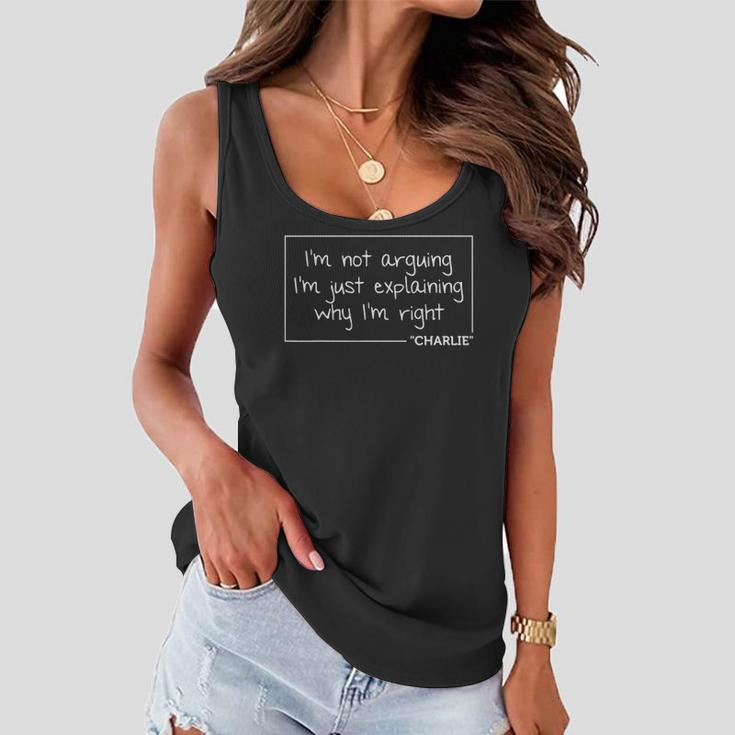 Charlie Gift Quote Personalized Name Funny Birthday Joke Women Flowy Tank
