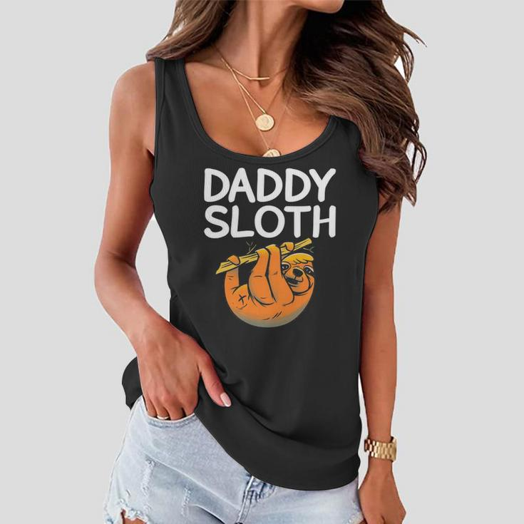 Daddy Sloth Lazy Cute Sloth Father Dad Women Flowy Tank