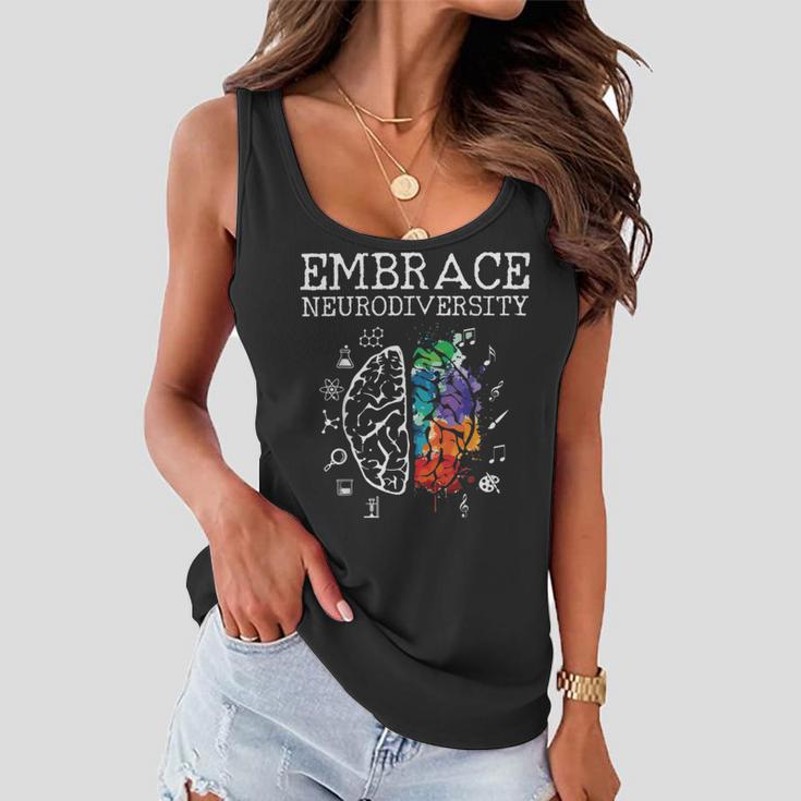 Embrace Neurodiversity Funny V5 Women Flowy Tank