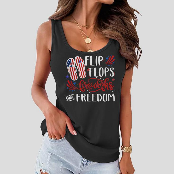 Flip Flops Fireworks And Freedom 4Th Of July V2 Women Flowy Tank