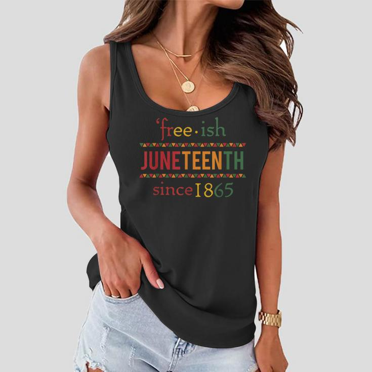 Free-Ish Since 1865 With Pan African Flag For Juneteenth Women Flowy Tank