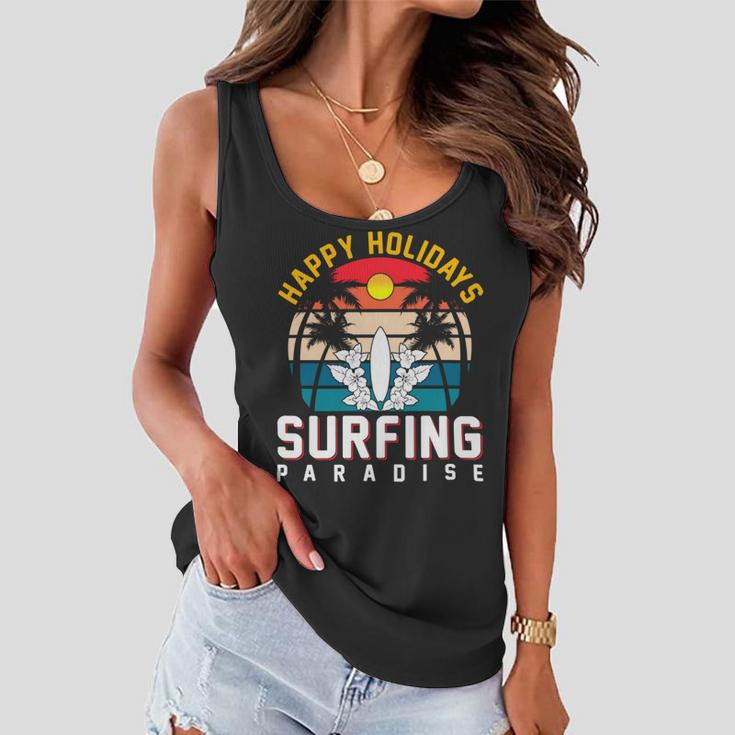 Funny Enjoy The Summer Holiday Summer Surfing Paradise Women Flowy Tank