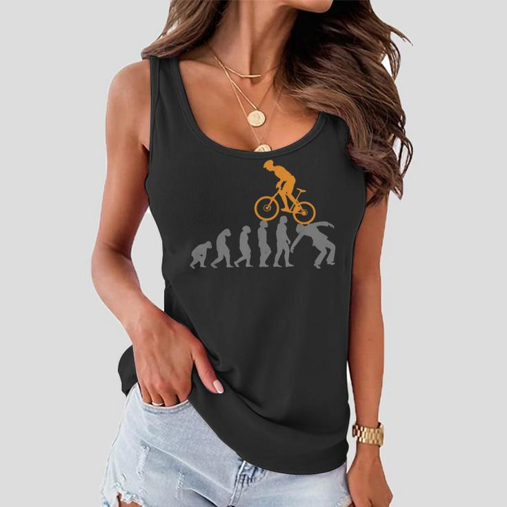 Funny Mountain Bike Evolution Biker Best Women Flowy Tank