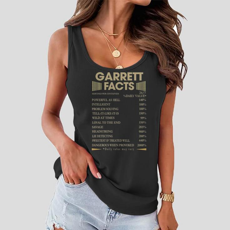 Garrett Name Gift Garrett Facts Women Flowy Tank