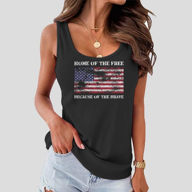 Home Of The Free Because Brave Grunge Women Flowy Tank