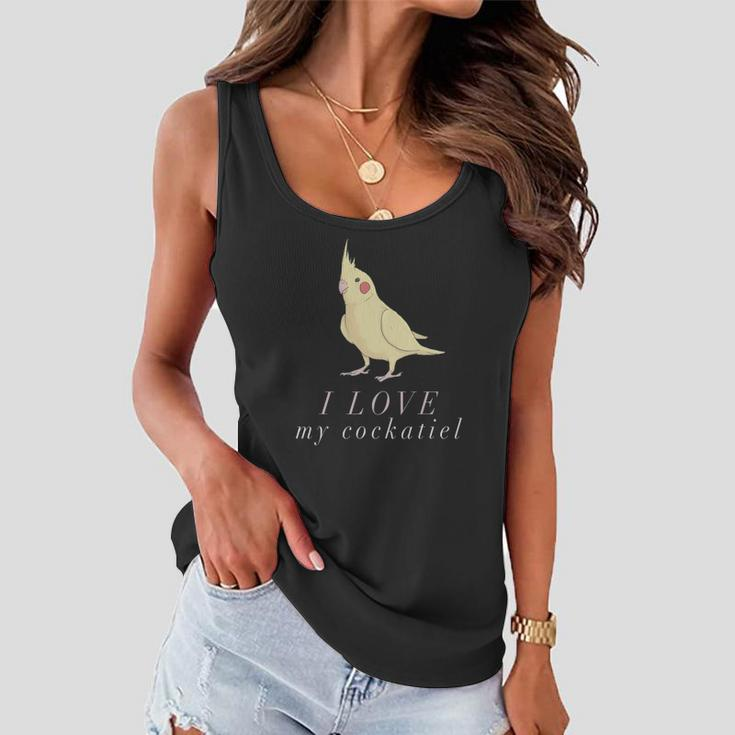 I Love My Cockatiel - Cockatiel Parrot Women Flowy Tank