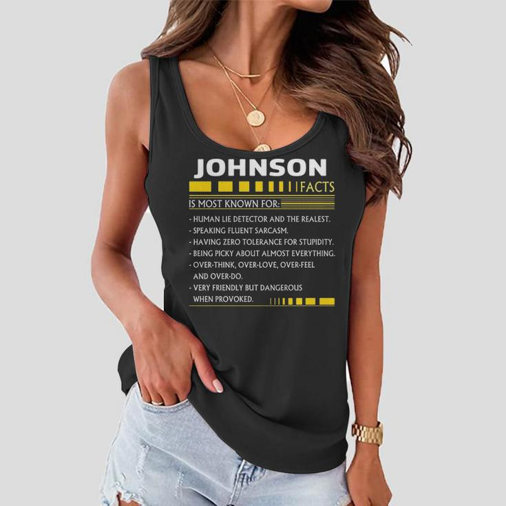 Johnson Name Gift Johnson Facts Women Flowy Tank