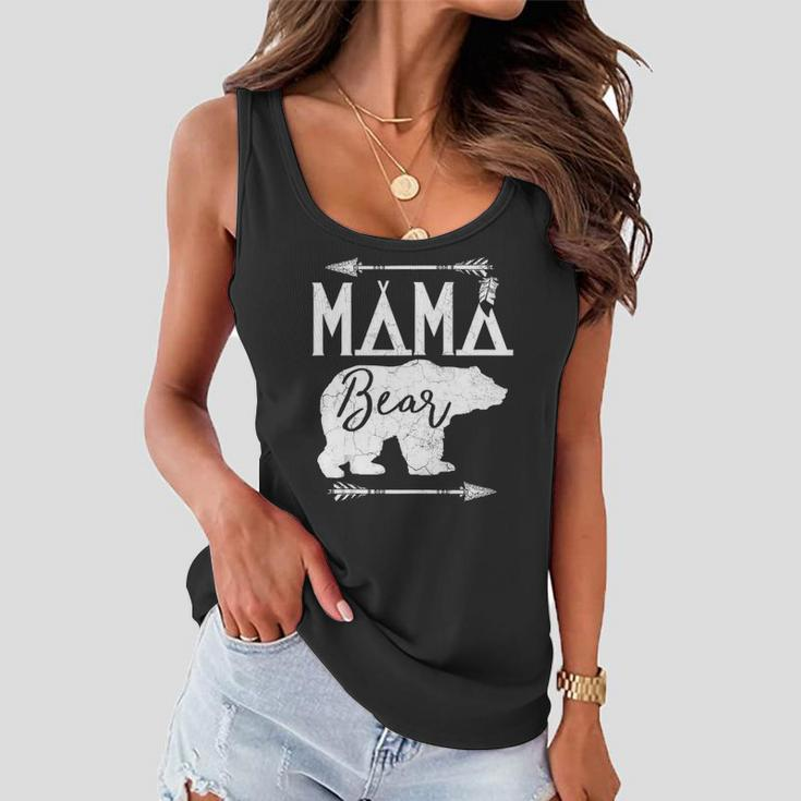 Mama Bear Mothers Day Gift For Wife Mommy Matching Funny Women Flowy Tank