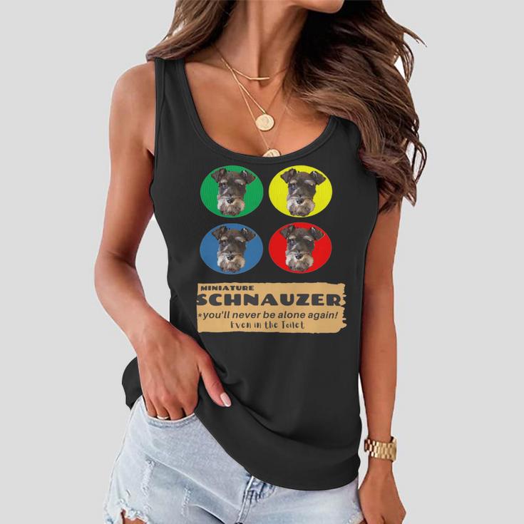 Miniature Schnauzer House Rule Cute & Loyal Dog Women Flowy Tank