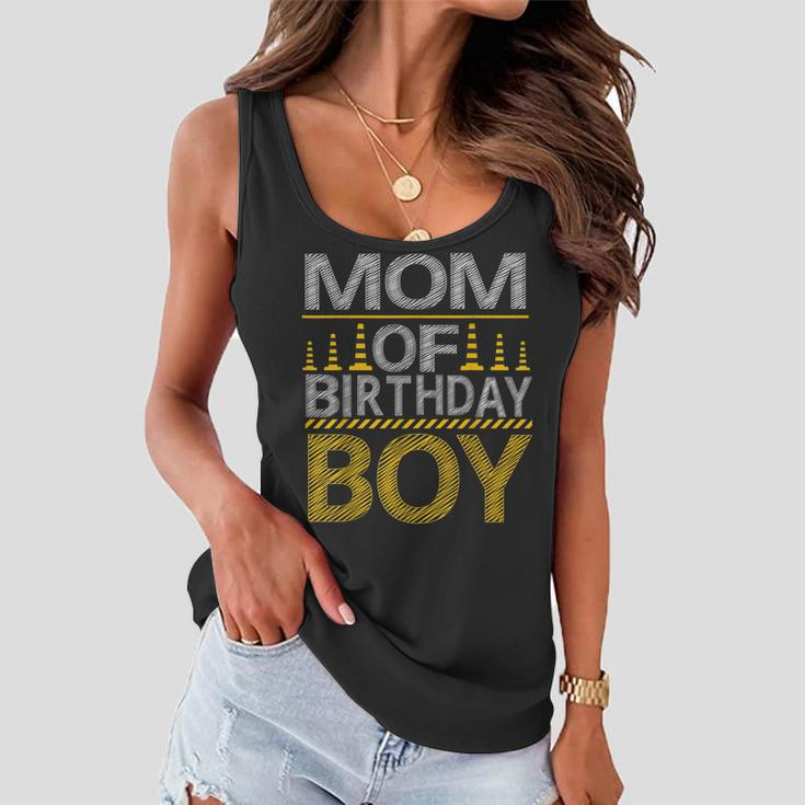 Mom Of The Birthday Boy Construction Birthday Party Family Women Flowy Tank