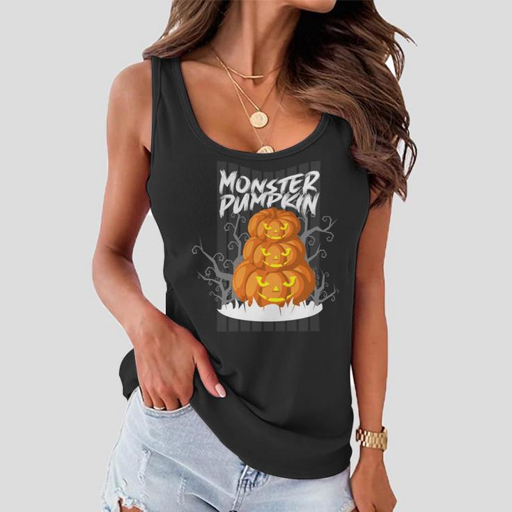 Monster Pumpkin Women Flowy Tank