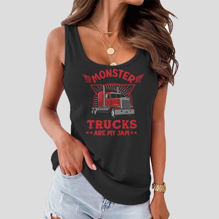 Monster Trucks Are My Jam Women Flowy Tank