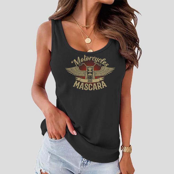 Motorcycles Mascara Moped Chopper 464 Shirt Women Flowy Tank