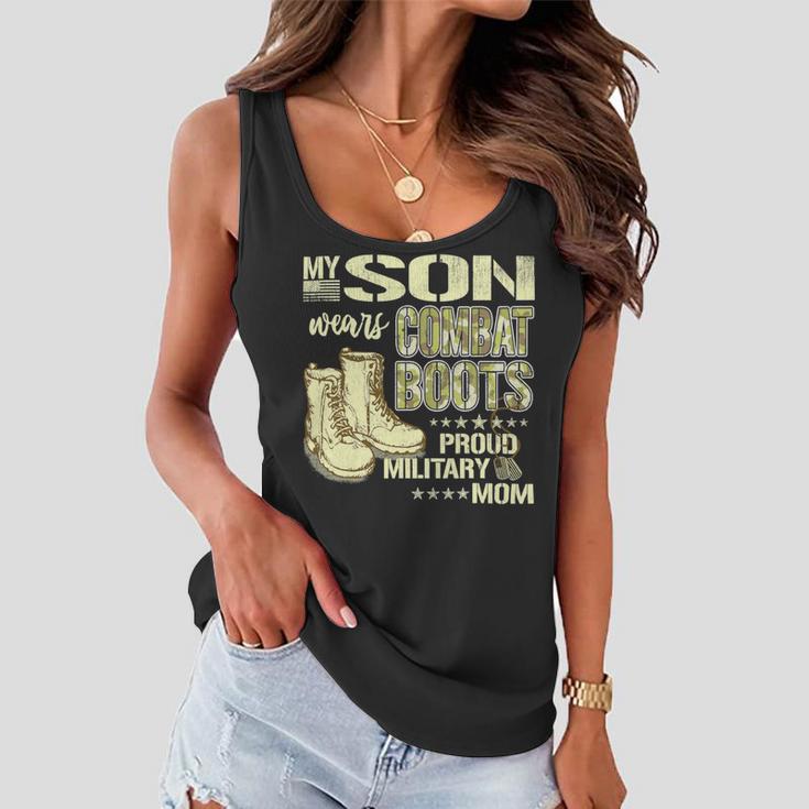 My Son Wears Combat Boots Proud 691 Shirt Women Flowy Tank