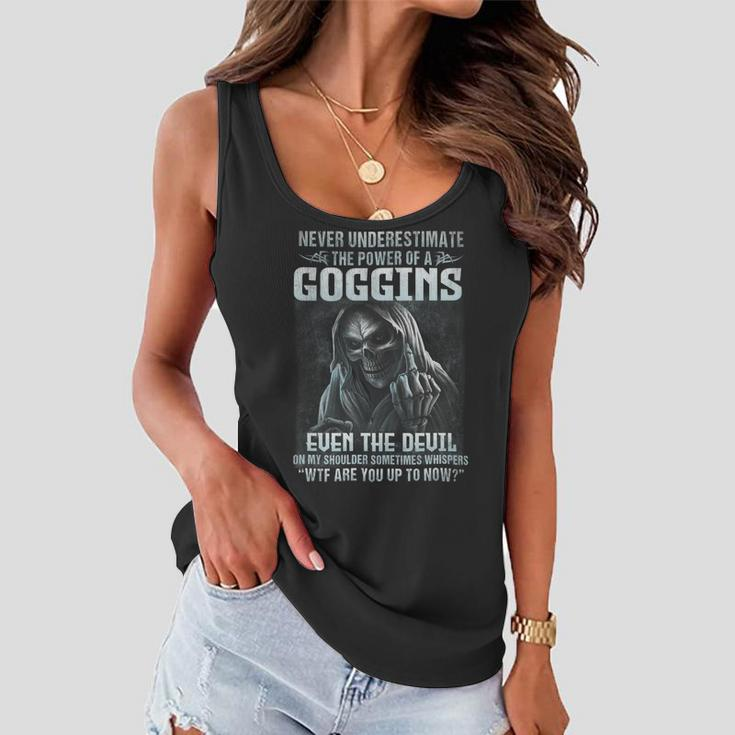 Never Underestimate The Power Of An Goggins Even The Devil V8 Women Flowy Tank