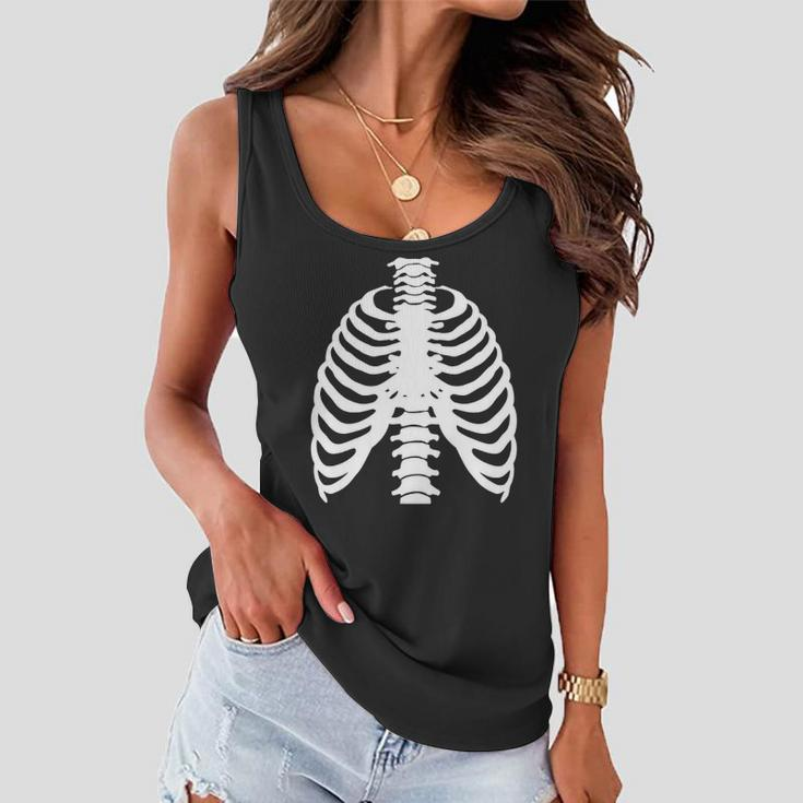 Skeleton Rib Costume Halloween Skeleton Bones Costume Women Flowy Tank