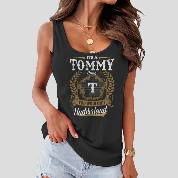 Tommy Blood Runs Through My Veins Name V2 Women Flowy Tank