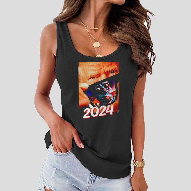 Trump 2024 They Live Donald Trump Supporter Women Flowy Tank