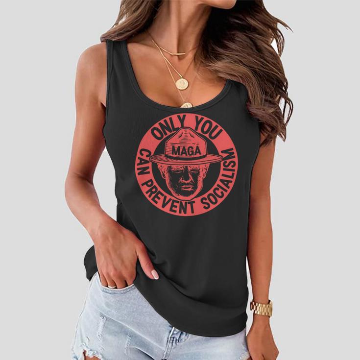 Ultra Maga 2024 Only You Can Prevent Socialism We The People 1776 2022 Red Women Flowy Tank