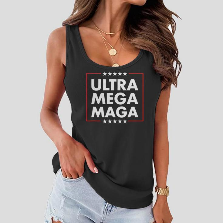Ultra Mega Maga Trump Liberal Supporter Republican Family Women Flowy Tank