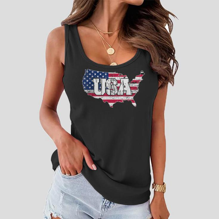 Usa American Flag United States Of America 4Th Of July Women Flowy Tank