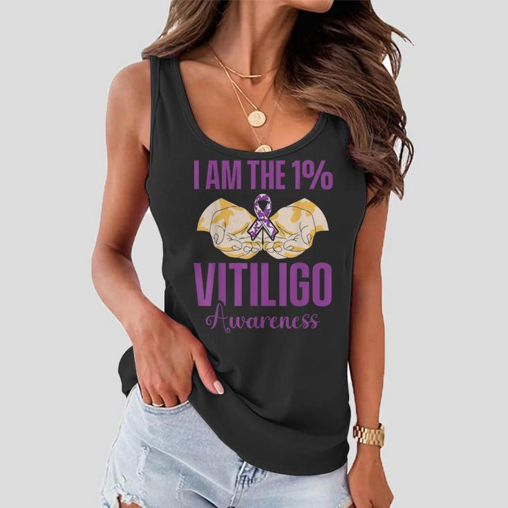 Vitiligo Awareness One Vitiligo Awareness Women Flowy Tank
