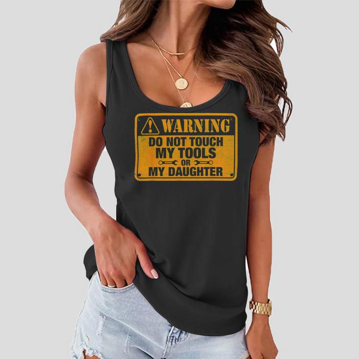 Warning Do Not Touch My Tools 198 Shirt Women Flowy Tank