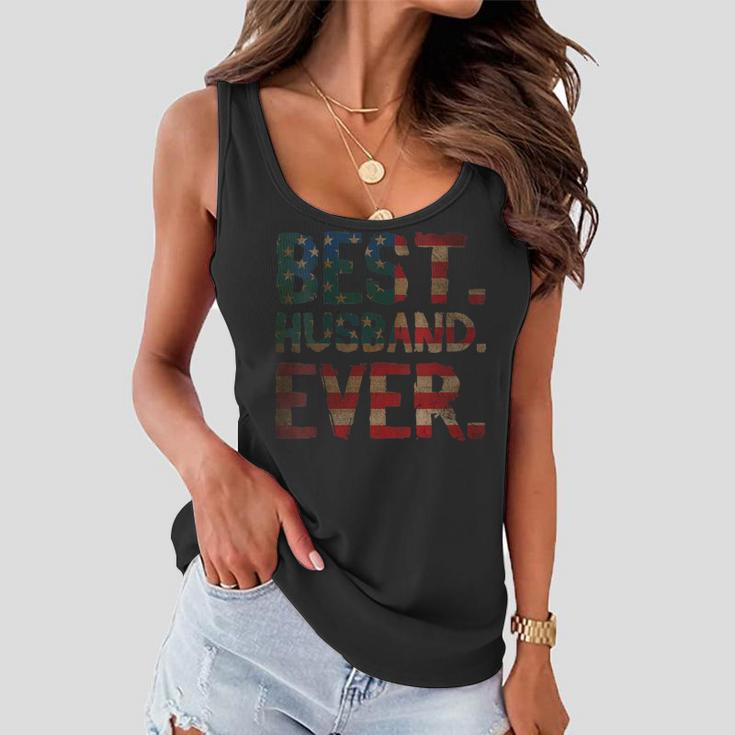 Womens 4Th Of July Fathers Day Usa Dad Gift - Best Husband Ever Women Flowy Tank