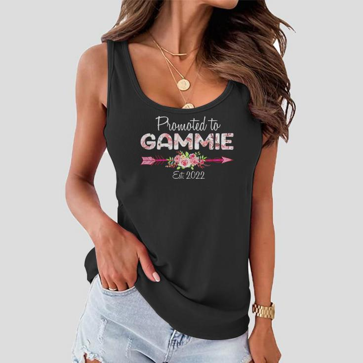 Womens Promoted To Gammie Est 2022 Tee Cute Mothers Day Gift Women Flowy Tank
