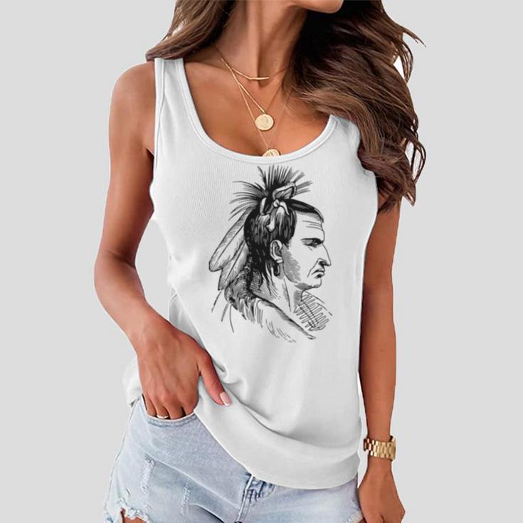 American Native Indian Graphics Women Flowy Tank