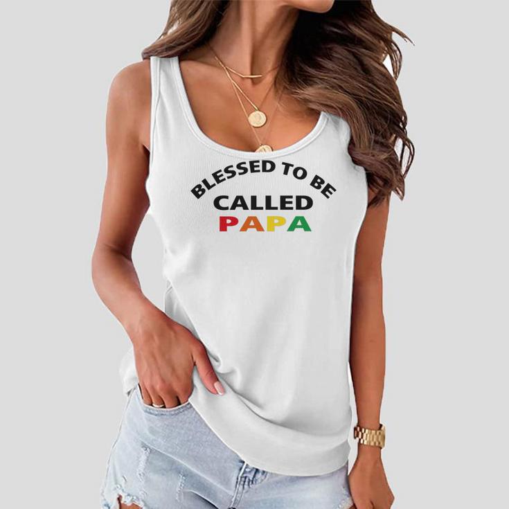 Blessed To Be Called Papa Sticker Women Flowy Tank