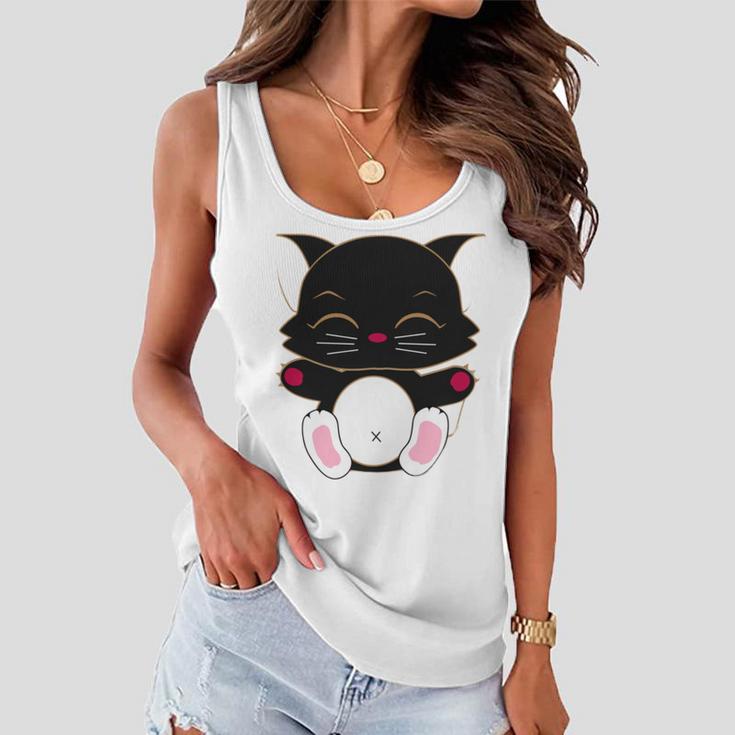 Cat Cut Cat Cat Lovers Black Cat Funny Cat Birthday Cat Gift Cat Danger Kitty V2 Women Flowy Tank