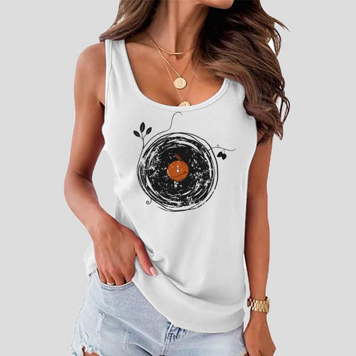 Enchanting Vinyl Records Vintage Women Flowy Tank