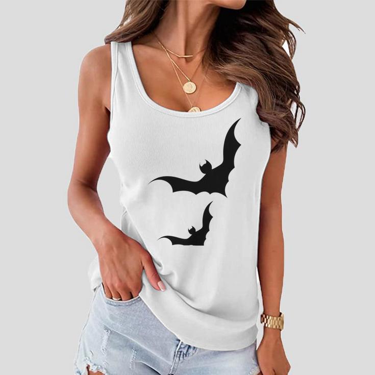 Halloween Two Bats Pattern Women Flowy Tank