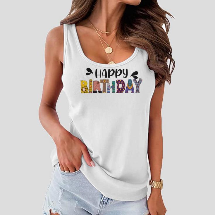 Happy Birthday V2 Women Flowy Tank