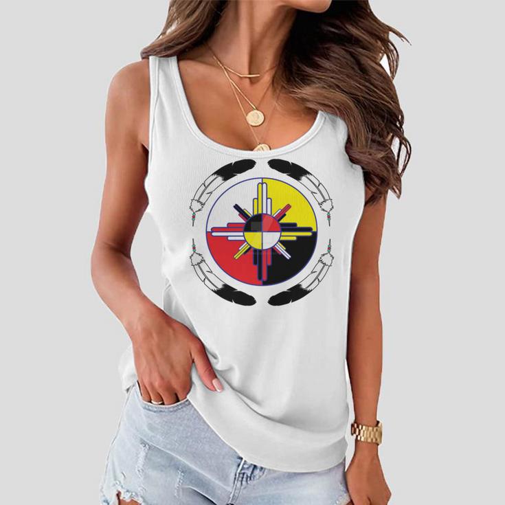 Huchnon Native American Tribe V4 Women Flowy Tank