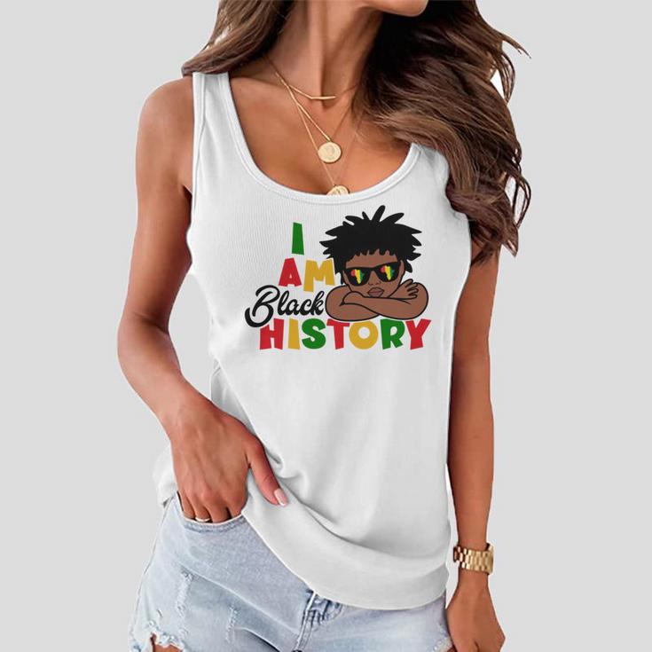 I Am Black History For Kids Boys Black History Month Women Flowy Tank