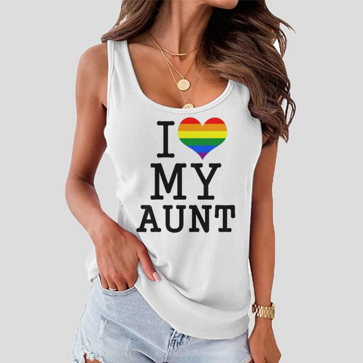 Kids I Love My Gay Aunt Baby Clothes Lgbt Pride Toddler Boy Girl Women Flowy Tank