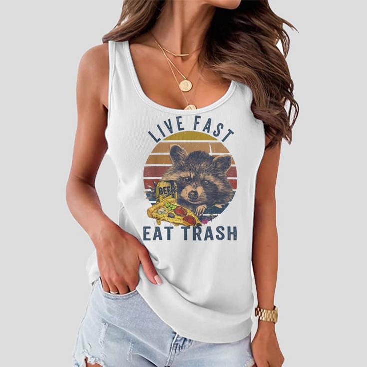 Live Fast Eat Trash 789 Shirt Women Flowy Tank